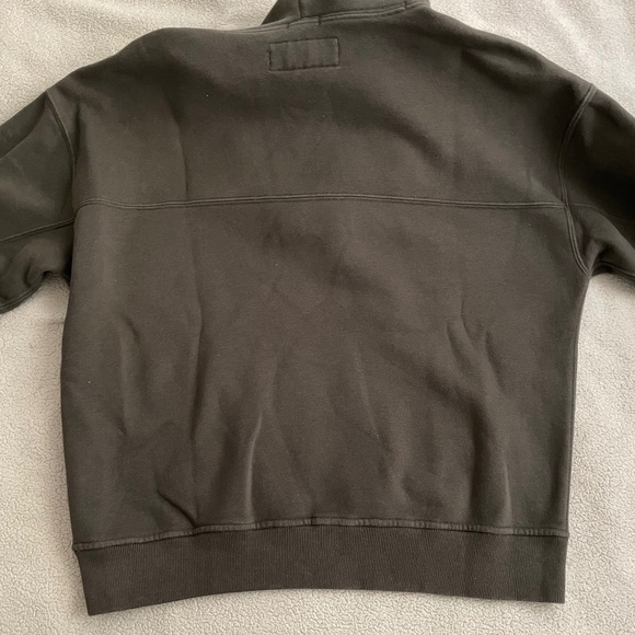 A&F Essential Popover Hoodie in Moss/Olive - Picture 4 of 5